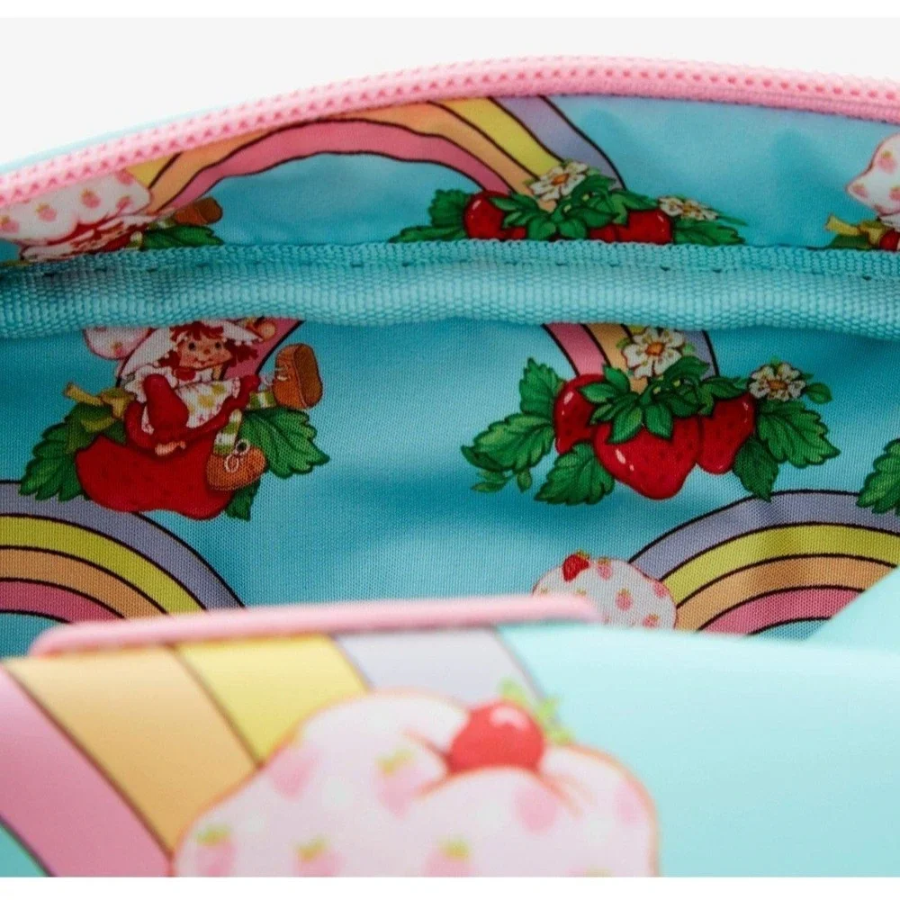 NEW Loungefly Strawberry Shortcake & Friends Rainbow Cosmetic‎ Bag Makeup Travel